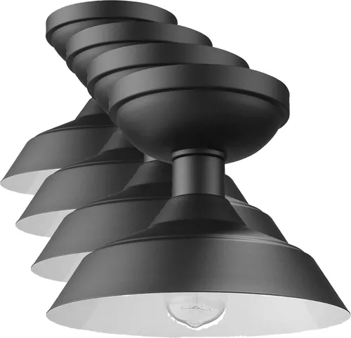 Vista 10 de GLOBE Electric 66000038 18.5W Lámpara de techo empotrable LED integrada para interior y exterior, blanco mate, acento en tono madera, mejoras
