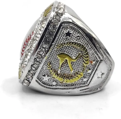 Vista 4 de Personalizar el premio de anillos de trofeo de campeonato de béisbol