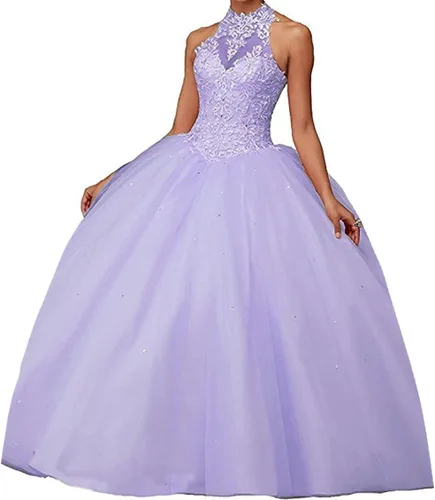 Vista 33 de QXMYOO Vestido de Gala de Quinceañera Sweet 16 Fiesta de Graduación Vestido de Princesa para Adolescentes Negro (Style1-Black)