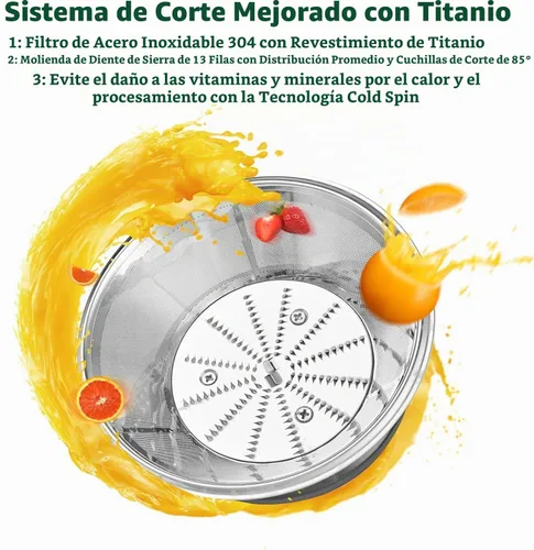 Vista 2 de Máquinas exprimidoras centrífugas de canal de alimentación de 2.8 pulgadas de ancho para verduras y frutas enteras, extractor de jugo de doble