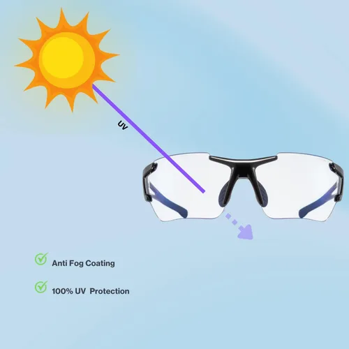 Vista 6 de UVex - Lentes de sol deportivos fotocromáticos para ciclismo, correr, con protección UV, para mujeres y hombres, estilo deportivo 803 Race V