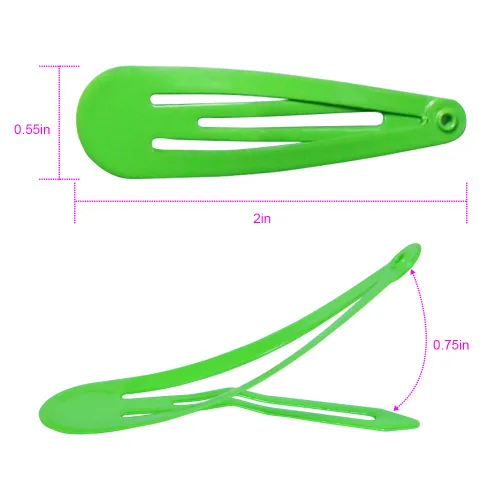 Vista 4 de JIARON 80 pinzas para el cabello, pasadores de metal antideslizantes de 2 pulgadas para niñas, niños, bebés y mujeres (20 colores)