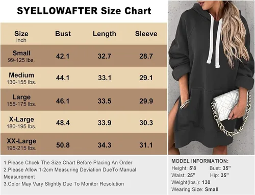 Vista 6 de Syellowafter Sudadera con capucha de gran tamaño para mujer, con bolsillo tipo canguro, para otoño, casual, ropa de descanso