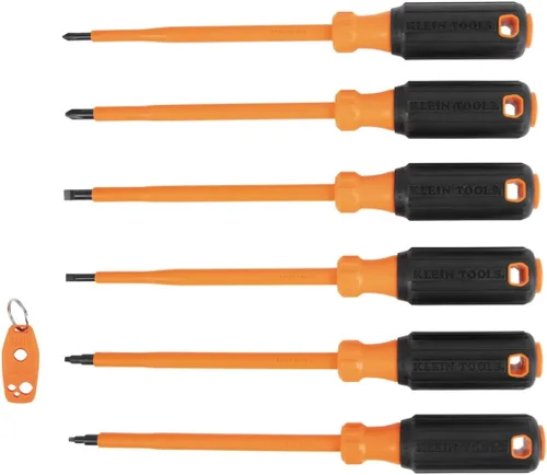 Vista 11 de Klein Tools 85076INS Juego de destornilladores aislados, fabricado en EE. UU., cuenta con destornilladores eléctricos de 1000V, (3) puntas Phillips