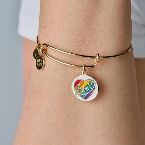 Vista 2 de Alex and Ani Pulsera Love Rainbow Heart