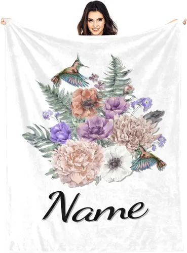 Vista 18 de Manta personalizada divertida para amantes de los gatos, manta con nombre personalizado con bonito regalo de gato para personas que aman a