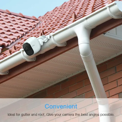 Vista 3 de HOLACA Soporte de canalón para Arlo Pro 4 eufyCam 2C Pro E y 2 E20 E40 L20, Arlo Essential, Arlo Pro 2, Arlo Pro 3, Wyze Cam al aire libre, Arlo GO