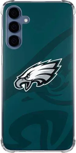 Vista 6 de Skinit Clear Phone Case Compatible with Galaxy A35 5G - Officially Licensed NFL Philadelphia Eagles Black & White Design