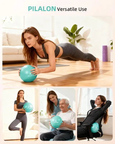 Vista 9 de Pilates Ring Set - Studio-Grade Anti-Deformation Pilates Kit - Pilates Equipment for Home Workout - 14'' Pilates Ring, Pilates Ball, 2 Dumbbells, 5