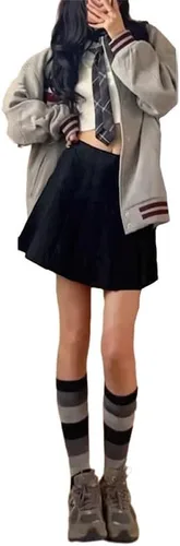 Vista 2 de Vestido corto plisado para niñas, adolescentes, tenis y scooter