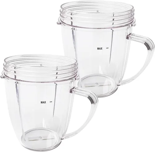 Vista 8 de Vasos de repuesto compatibles con licuadora NutriBullet de 600 W y 900 W (2 tazas de 18 onzas)
