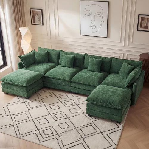 Vista 21 de Sofá modular modular de 102 pulgadas, sofá de nube de gran tamaño Gris