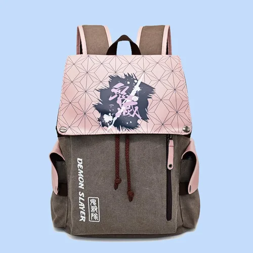Vista 2 de Mochila de anime Demon Slayer Kimetsu no Yaiba Nezuko Casual Mochila Tanjiro de gran capacidad para la escuela unisex Nezuko talla única Mochilas