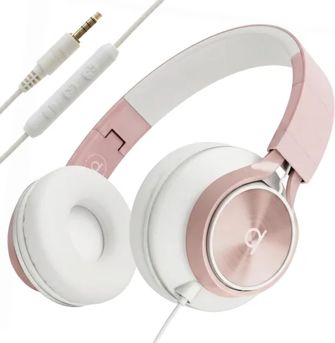 Vista 10 de Artix CL750 audífonos plegables con aislamiento de sonido, supraaurales, con cable, con micrófono y control de volumen, audífonos estéreo