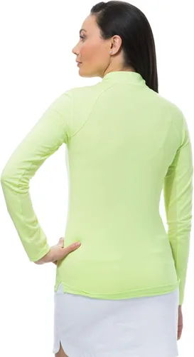 Vista 3 de SanSoleil Women's SolTek Ice UV 50 Long Sleeve Zip Neck Mock Top