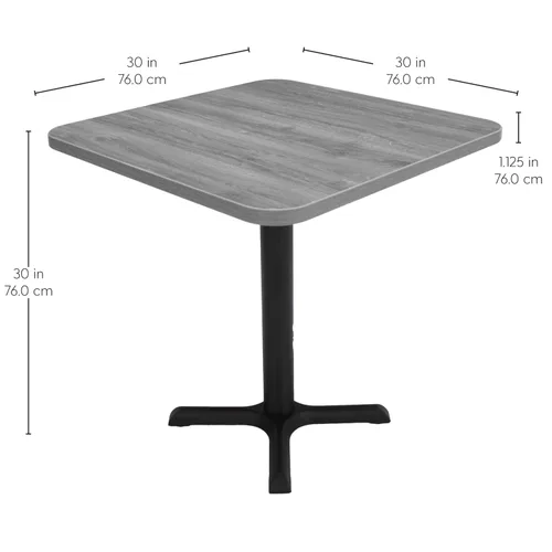 Vista 3 de Factory Direct Partners Mesa cuadrada de 30 x 30 pulgadas, mesa de comedor moderna, café, mesa de cóctel para espacios pequeños, parte superior