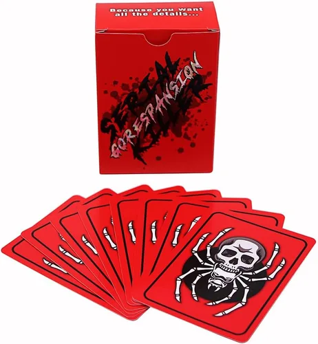 Vista 4 de SERIAL KILLER - GORESPANSION -Juego de cartas hilarantemente oscuro para adultos con pensamientos asesinos a veces - Paquete de expansión - Misterio