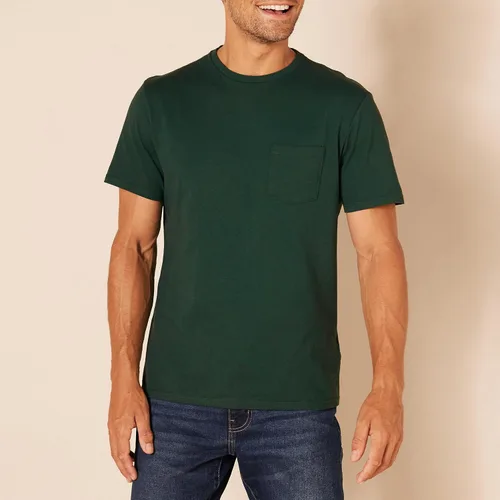Vista 3 de Tienda Essentials Camiseta ajustada de manga corta con cuello redondo para hombre, paquete de 2