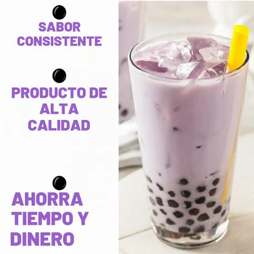 Vista 5 de BUBBLE TEA SUPPLY 2 bolsas 80-90 bebidas de Boba en polvo variedad para perlas de tapioca frutas con leche té Burbujas Bebidas instantáneas