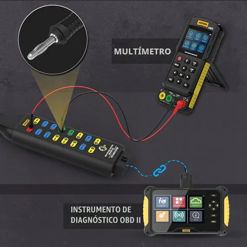 Vista 7 de AUTOOL DM303 + caja de ruptura OBD