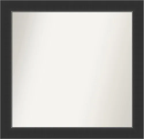 Vista 66 de Amanti Art Espejo personalizado, espejo de baño negro Astor, espejo de pared o espejo de tocador de baño sobre el fregadero (25 x 25 pulgadas)