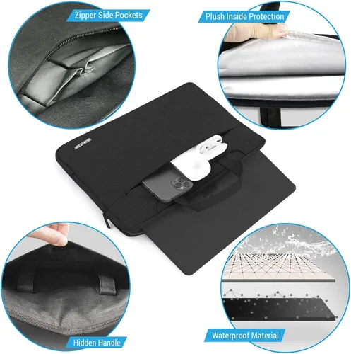 Vista 6 de IBENZER Compatible con la versión antigua MacBook Air de 13 pulgadas (versión 2010-2017). Modelos: A1466 A1369, carcasa rígida, bolsa y cubierta