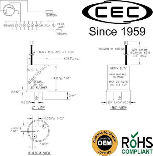Vista 2 de CEC Industries EF32RL - Luz intermitente