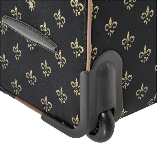 Vista 3 de American Flyer Equipaje Fleur De Lis 4 Piezas Set, Negro -, Fleur De Lis - Juego de equipaje de 4 piezas