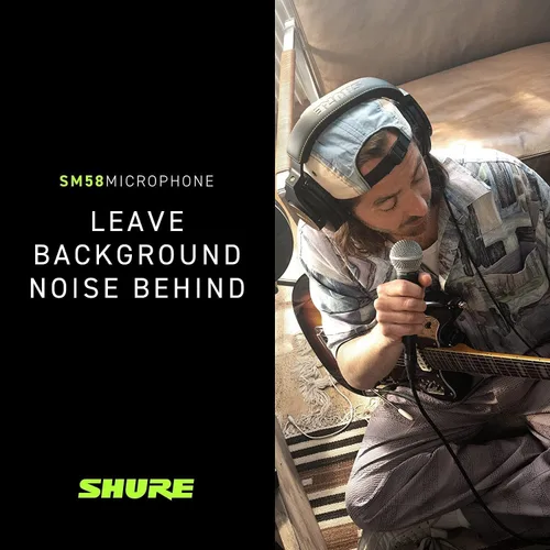 Vista 7 de Shure - Micrófono SM58-LC interfaz digital MVX2U XLR a USB, cable USB-c, conector para auriculares, preamplificador integrado con control