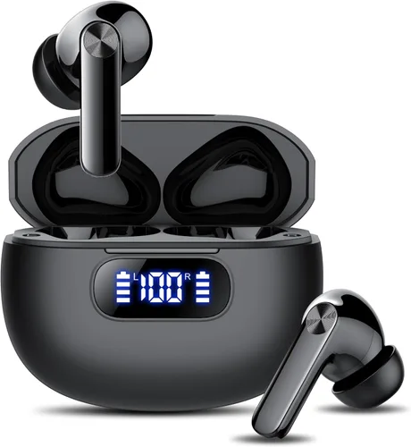 Vista 11 de Wekily Auriculares inalámbricos, auriculares Bluetooth 5.3 con pantalla de alimentación LED, auriculares inalámbricos 2025, estéreo de alta