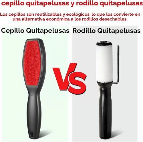 Vista 4 de 2 cepillos de pelusa para ropa, cepillo removedor de pelusa de doble cara, cepillo reutilizable para eliminar pelo de mascotas y cepillo de limpieza