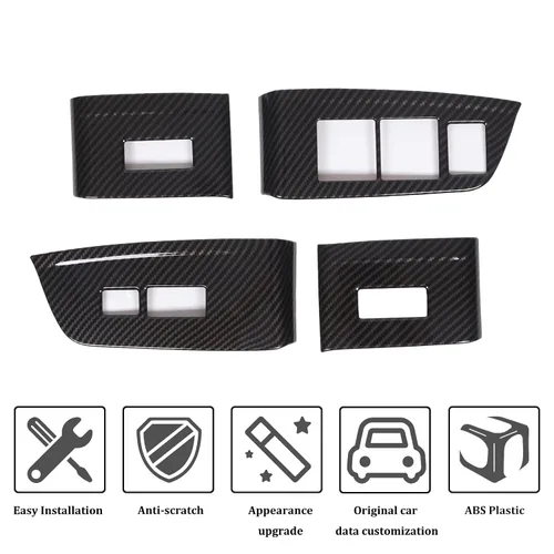 Vista 2 de Cubierta del panel del interruptor de elevación de ventana para Honda Pilot 2016-2022, accesorios para controlador de ventana, marco de puerta