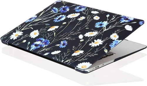 Vista 4 de Funda para MacBook Air de 13 pulgadas (modelo: A1466 y A1369, versión 2010-2017), efecto 3D, cubierta dura transparente negra mate y cubierta