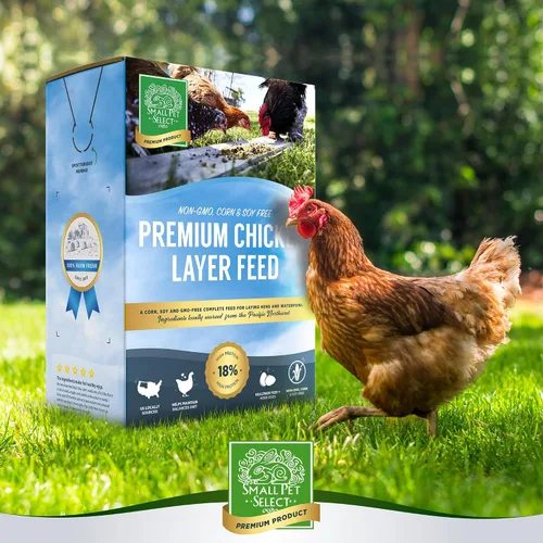 Vista 5 de Small Pet Select Alimento en capa de pollo, sin OMG, sin maíz, sin soja, 18% de proteína, 10 libras