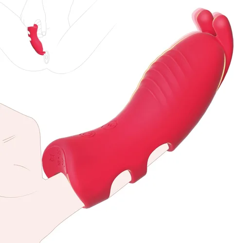 Vista 7 de Vibrador de dedo mini juguete sexual para mujeres, vibrador de punto G, estimulador de clítoris con 5 vibraciones, vibrador de bolsillo silencioso