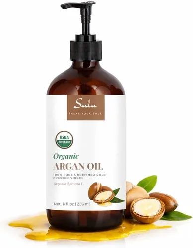 Vista 3 de Aceite de Argán marroquí Virgen Orgánico 100% Pure Cold Pressed Unrefined, 2 onza, 100