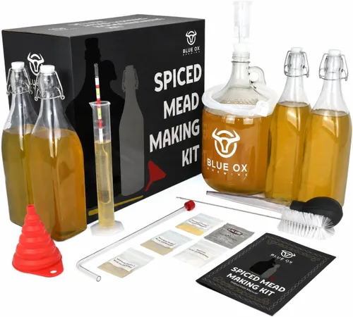 Vista 7 de DELUXE - Kit de fabricación de hidromiel con botellas de almacenamiento, hidrómetro y nutrientes adicionales de levadura, kit de elaboración de vino