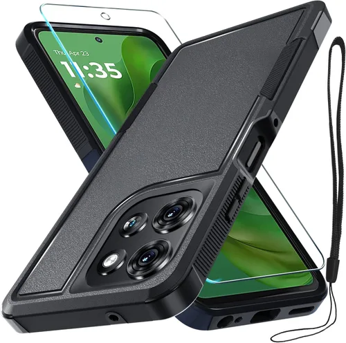 Vista 67 de Funda compatible con Moto G 5G 2024, cuerpo completo, resistente, resistente, a prueba de golpes, con correa de cordón, protector de pantalla