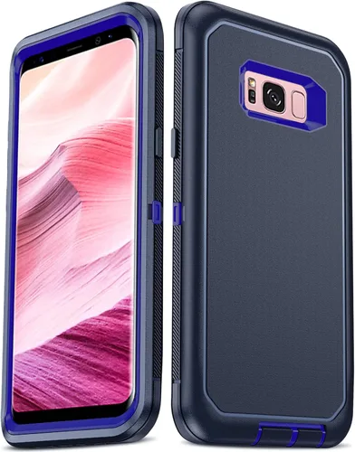 Vista 48 de LeYi Funda compatible con Galaxy S8: no compatible con S8 Plus: cubierta exterior de goma 3 en 1 de cuerpo completo a prueba de golpes, resistente