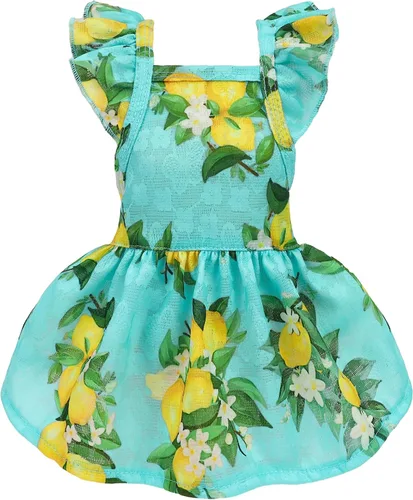 Vista 9 de Fitwarm Vestido de huevo de Pascua para perro, ropa de vacaciones para perros pequeños y niñas, traje de Pascua para mascotas, rosa, amarillo