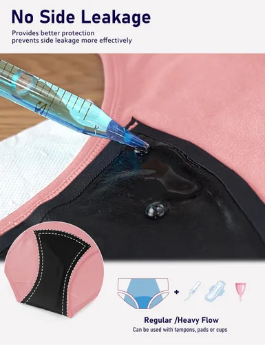 Vista 2 de Ropa interior para mujer sin fugas a prueba de fugas 2.0 para período de flujo pesado