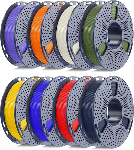 Vista 11 de SUNLU PLA+ 2.0 Filamento 0.07 in, paquete de carrete de 2.2 lbs, filamento de impresora 3D Pla Bundle-1kgx4-2230179