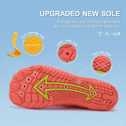 Vista 4 de Zapatos de agua para mujeres, hombres, zapatos de playa para mujeres, zapatos de natación, zapatos de piscina, zapatos de río, zapatos de secado