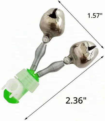 Vista 5 de Campanas de pesca 20 piezas clip espiral campanas de pescado alarma de mordedura de pesca
