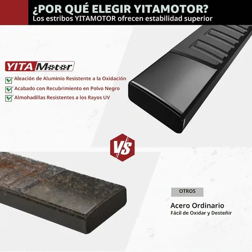 Vista 3 de YITAMOTOR Estribos de 6 pulgadas compatibles con Dodge Ram 1500 2009-2018, Ram 1500 Classic Quad Cab 2019-2024, barras laterales Nerf de paso lateral