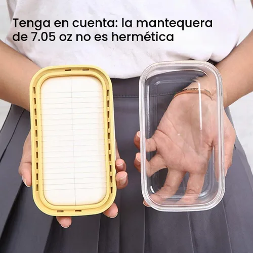Vista 7 de UNIVIVO Cortador de Mantequilla de Plástico, Envase de Mantequilla con Tapa para Nevera, Corte Fácil de Dos Barras de Mantequilla de 4oz