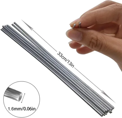 Vista 6 de 50 piezas de varillas de soldadura de aluminio con núcleo fundente 550℃/1022℉ Varillas de soldadura de aluminio de baja temperatura Varillas