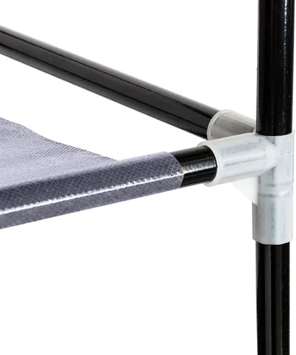 Vista 8 de BNSPLY Zapatero de tela no tejida de 10 niveles, estante grande para zapatos con cubierta a prueba de polvo, 2 bolsillos laterales organizador