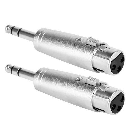 Vista 13 de Adaptador TRS Hembra de 1/4" a XLR Paquete de 2 - Conector TRS de 6.35mm 1/4" a XLR