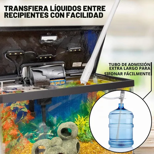 Vista 9 de Jumbl - Bomba automática de transferencia de combustible con parada automática, 3 veces más potente, alimentada por batería tipo D, manguera